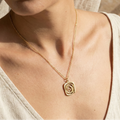 medallion gold necklace - Magnetica