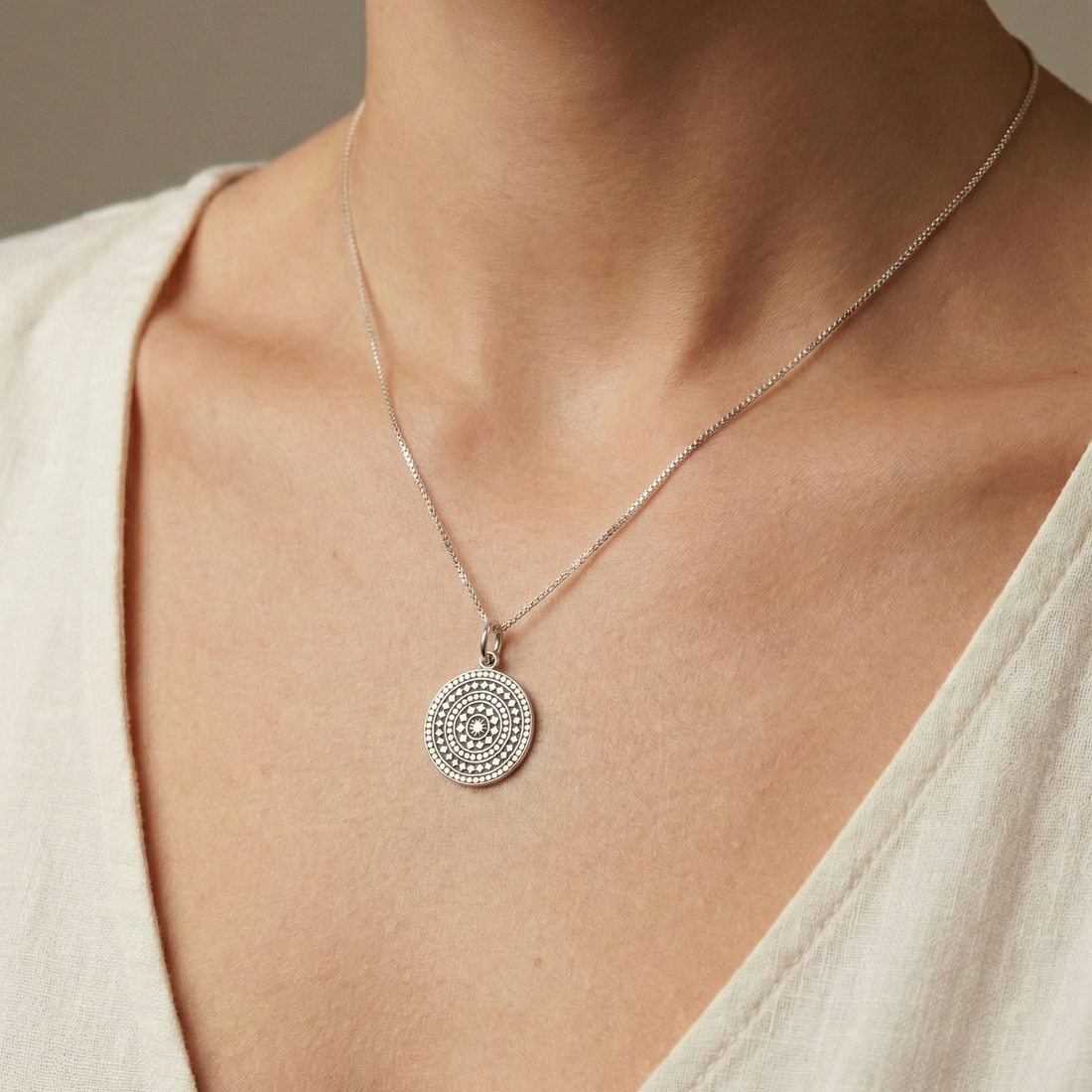 Bloom Charm silver necklace