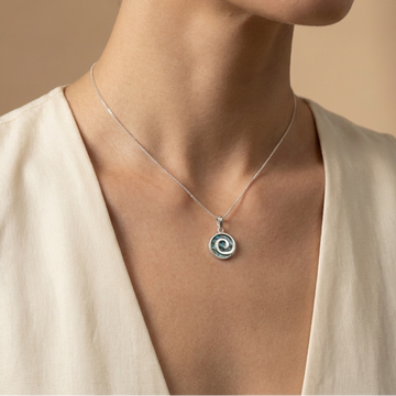 Coil silver necklace