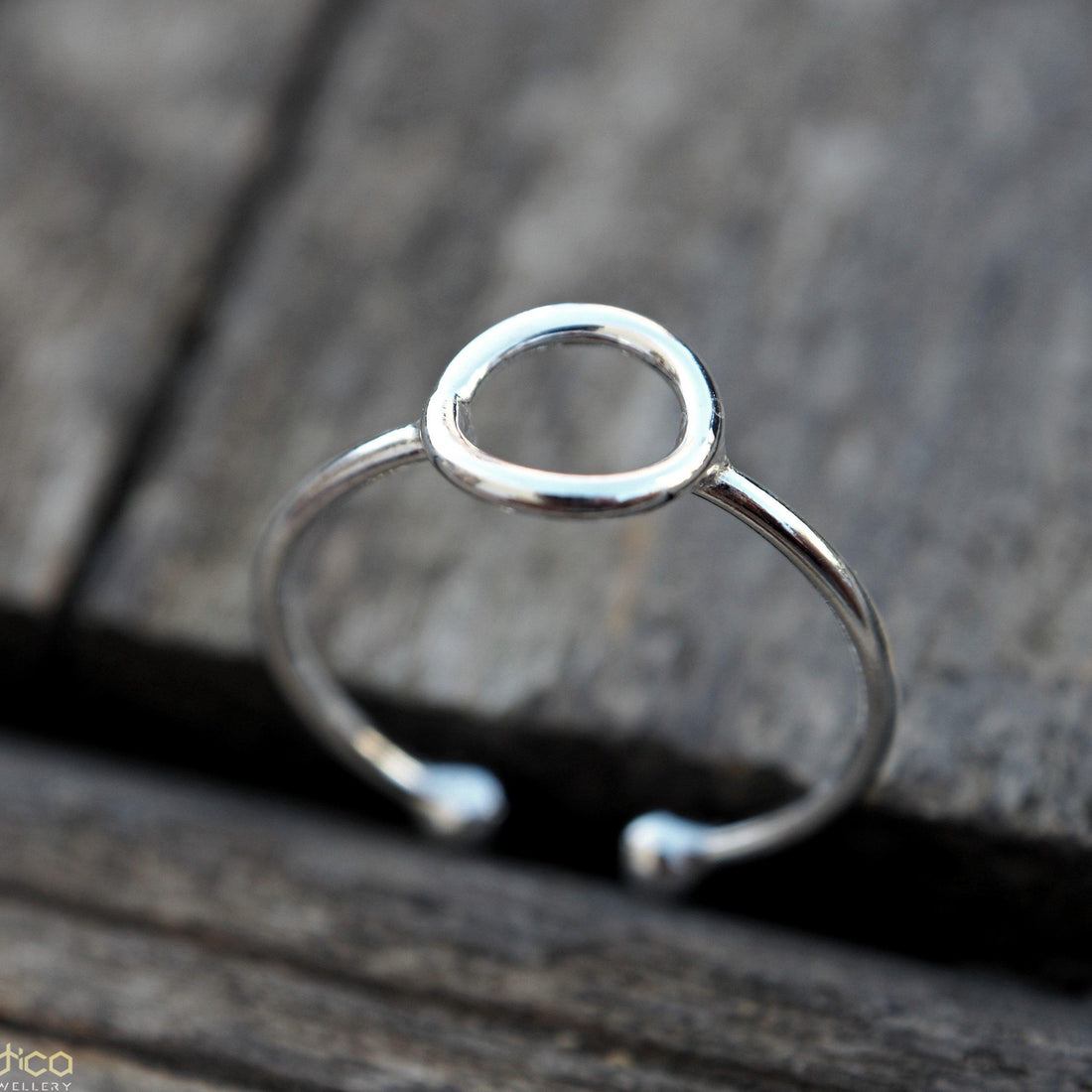 Dainty circle silver toe-midi-knuckle ring,adjustable one size fits all!-ring-Magnetica