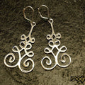 Double unalome spiritual symbol silver earrings-earrings-Magnetica