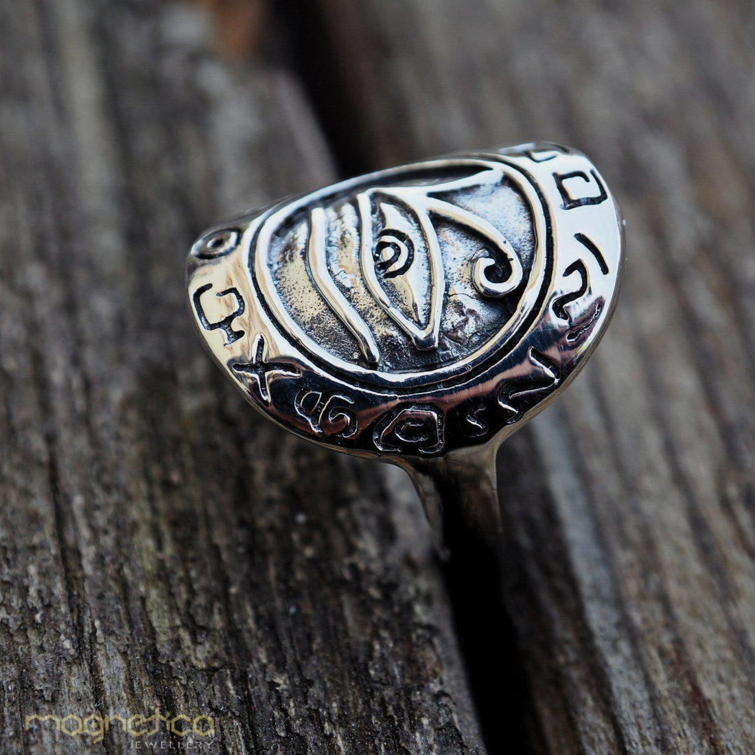 Egyptian wisdom sterling silver ring-ring-Magnetica