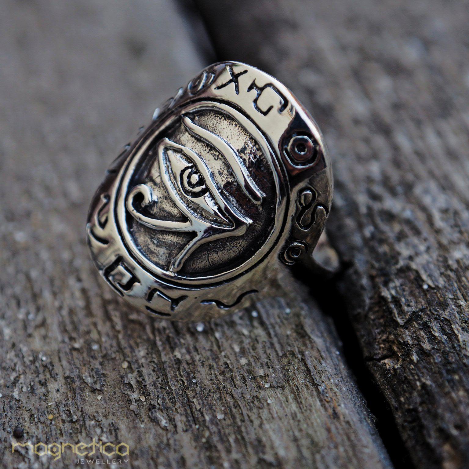 Egyptian wisdom sterling silver ring-ring-Magnetica