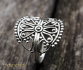 Flower silver filigree ring-ring-Magnetica