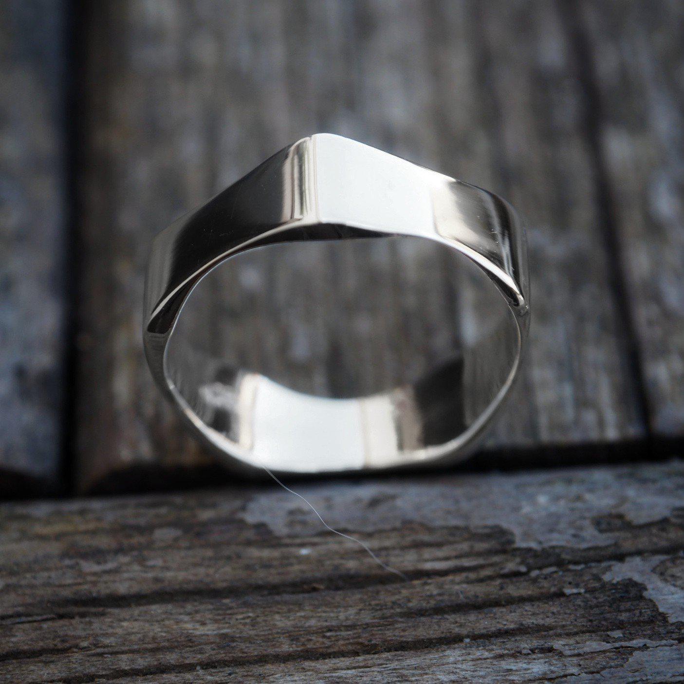 Geometric sterling silver ring-ring-Magnetica