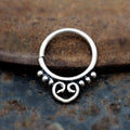 Ethnic silver septum piercing ring-piercing-Magnetica