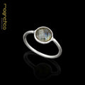 Labradorite delicate round gold&silver ring-ring-Magnetica