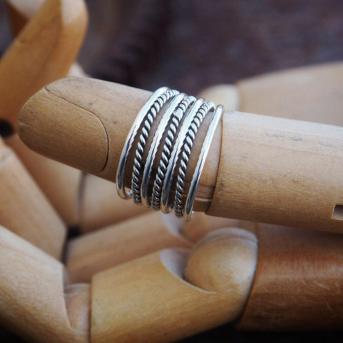 Layers sterling silver ring-ring-Magnetica