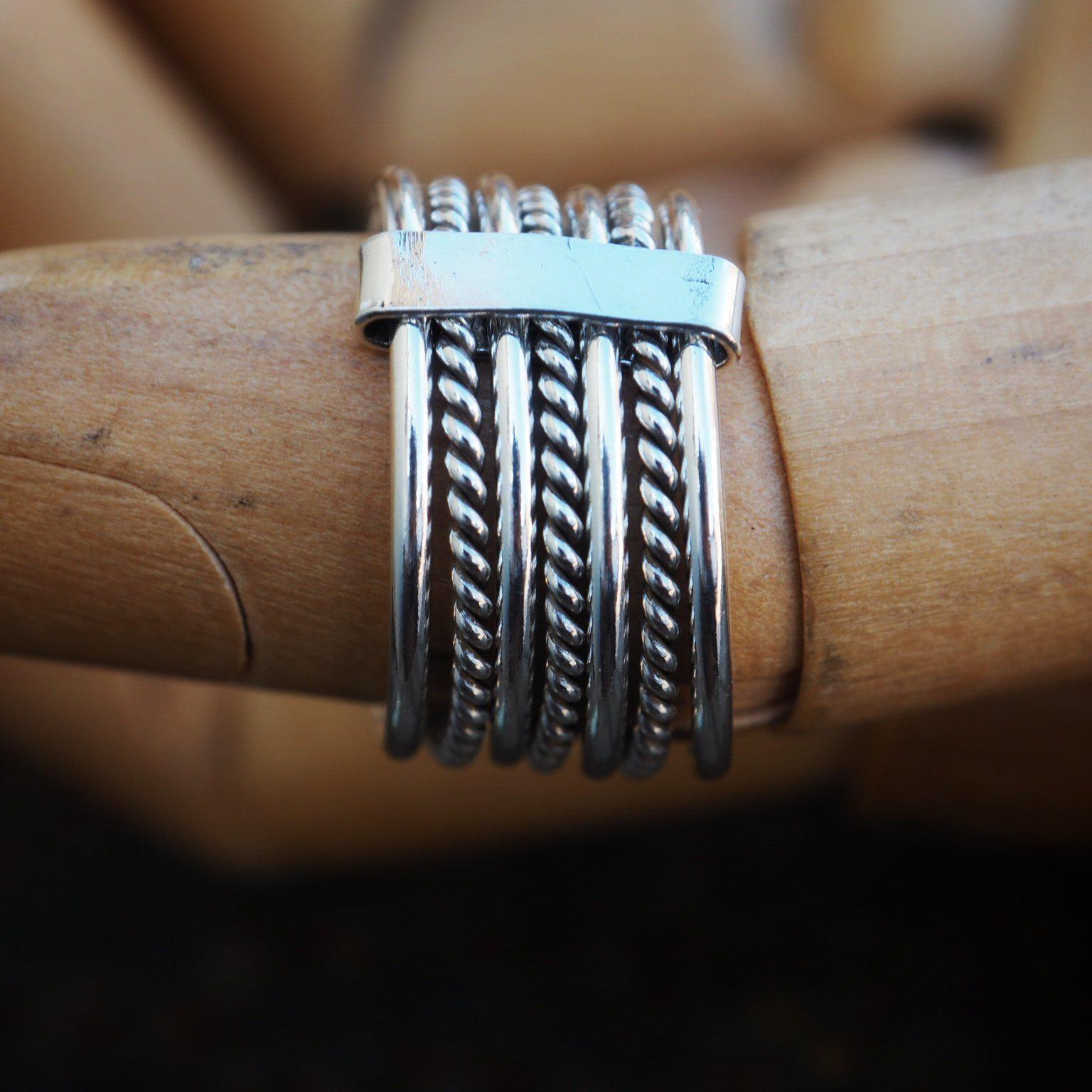 Layers sterling silver ring-ring-Magnetica