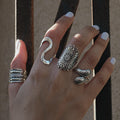 Maya tribe inspired silver ring-ring-Magnetica