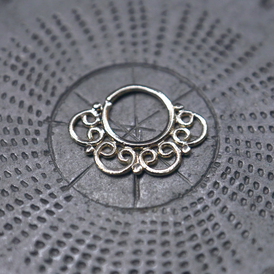 hearts gold plated piercing ring