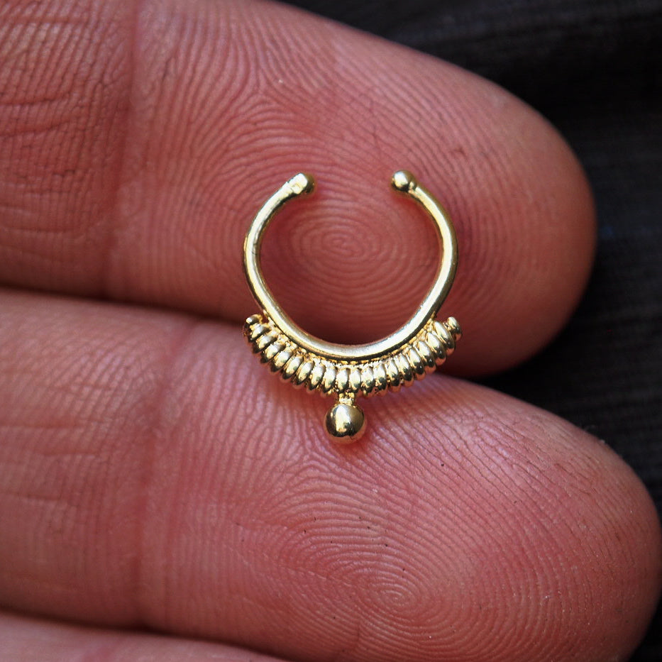 Gold plated sahara fake piercing