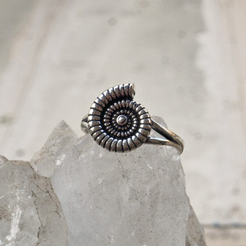 spiral sterling silver ring