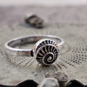 spiral small sterling silver ring