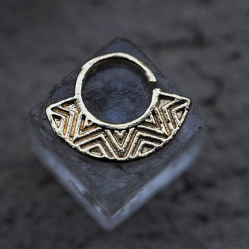 maya gold plated piercing ring