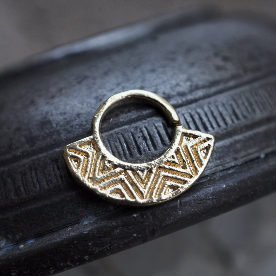 maya gold plated piercing ring