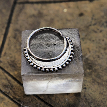 Guarani silver piercing ring