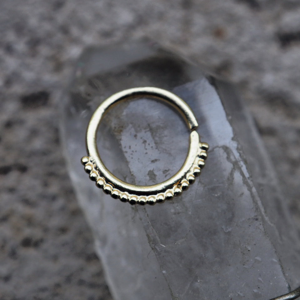 gold minimal Piercing ring