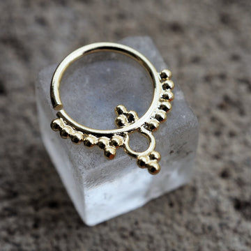 gold plated piercing ring