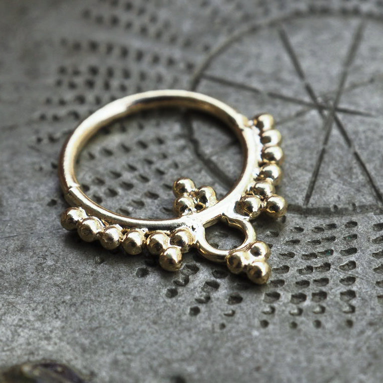 gold plated piercing ring