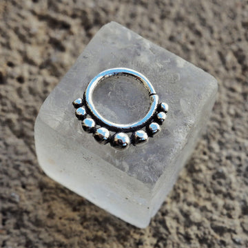 dots silver piercing ring