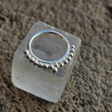 raj silver piercing ring