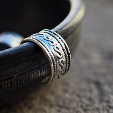 tribal greek silver ear cuff