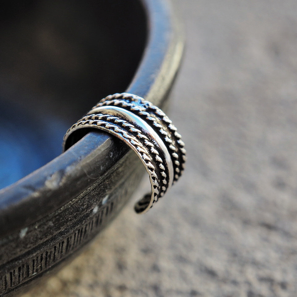 tribal silver ear cuff