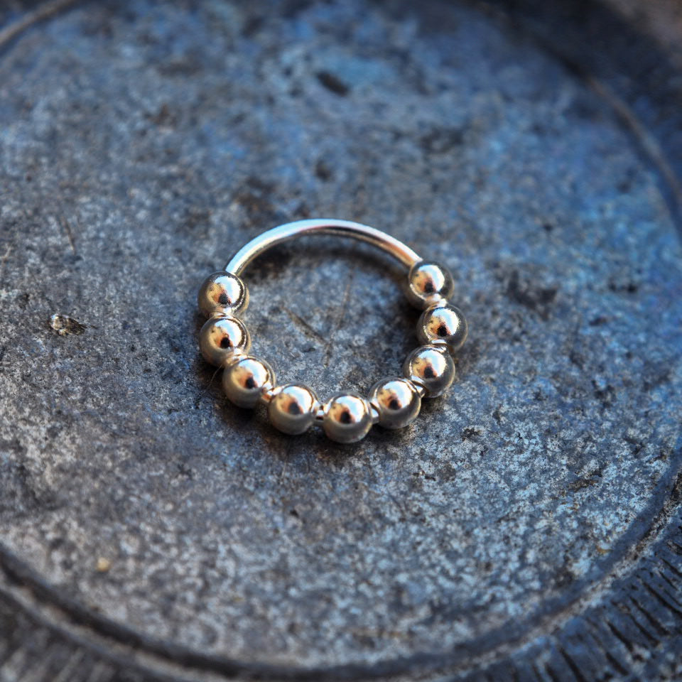 princess silver piercing ring