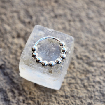 princess silver piercing ring