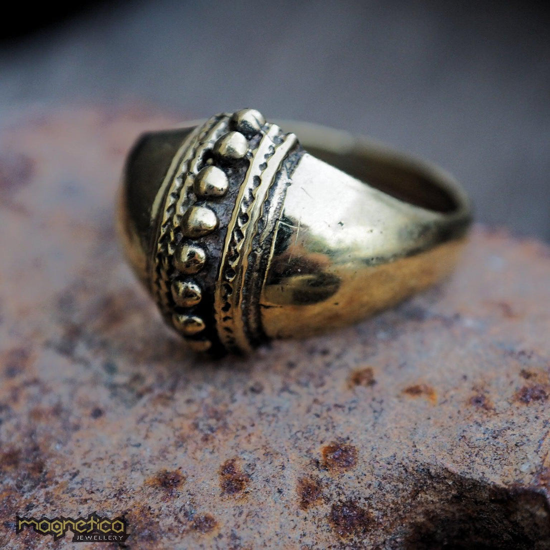 Royal afghan brass ring