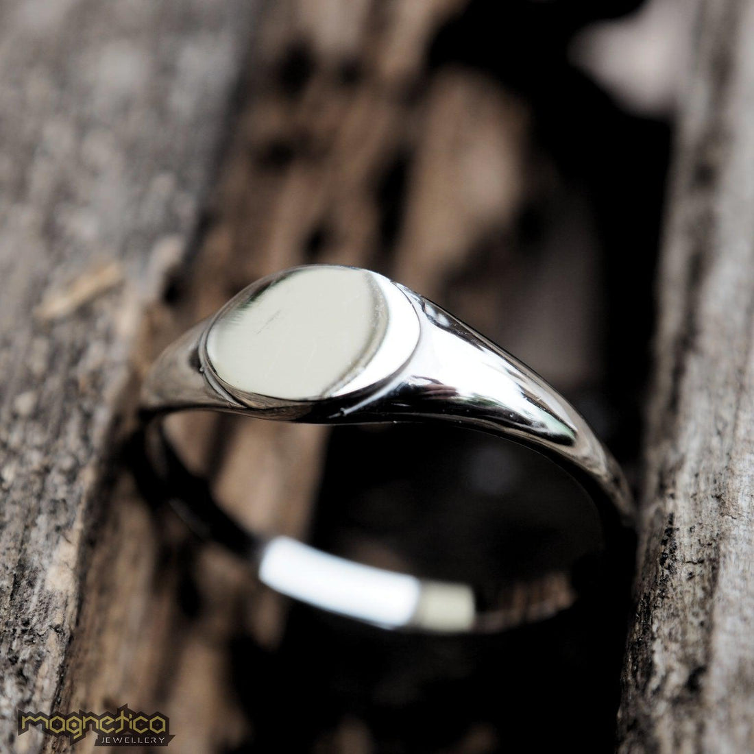 Signet minimal silver ring