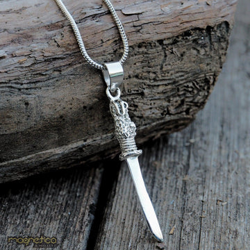 Yakuza sword silver brass pendant