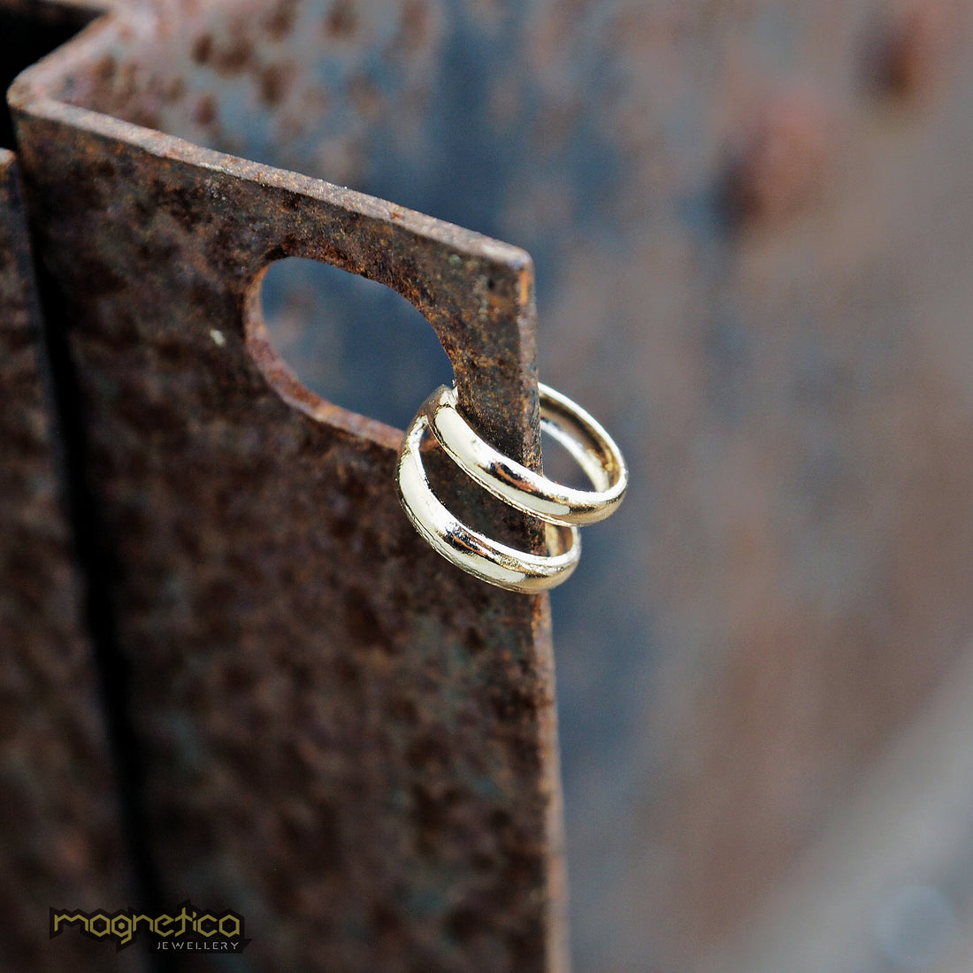 Gold plain double ear cuff