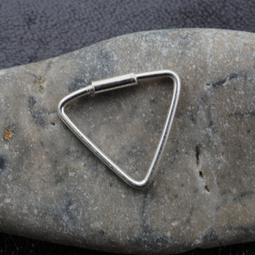 silver triangle piercing ring