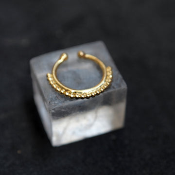 gold minimal fake Piercing ring