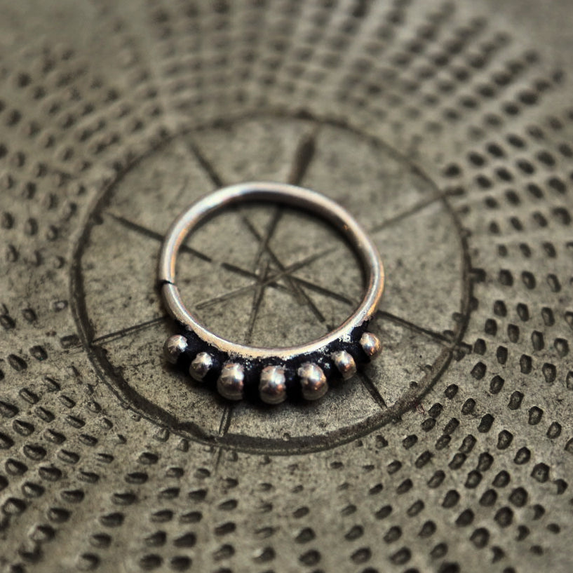 silver classic piercing ring