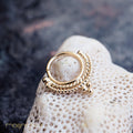 Royal ethnic style 18.K Gold piercing Ring fits septum, Tragus, Helix nose ring.-piercing-Magnetica