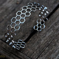 Sacred honeycomb cuff bracelet-bracelet-Magnetica