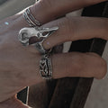 Bird skull sterling silver ring-ring-Magnetica