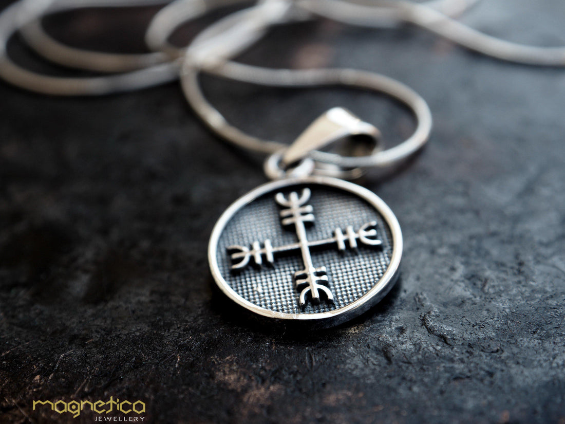 The Protection runes symbol ⩈ silver necklace-necklace-Magnetica