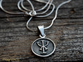 The success Rune symbol ⫚ silver necklace-necklace-Magnetica