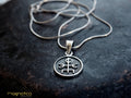 The Wizard Rune symbol ⩈ silver necklace-necklace-Magnetica