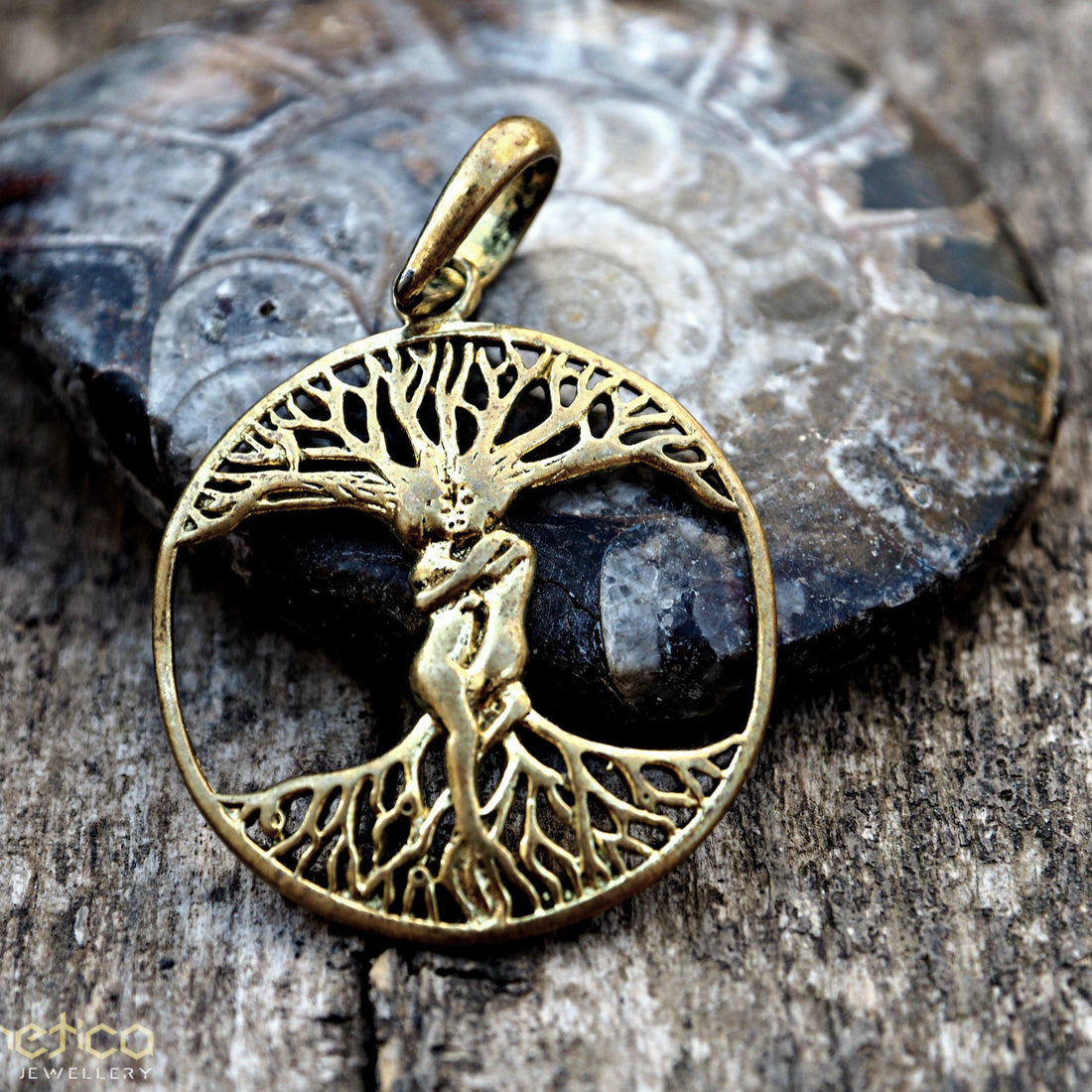 Tree of life love couple brass pendant gold&silver available-necklace-Magnetica