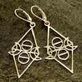 Triple Goddess Symbol silver earrings-earrings-Magnetica